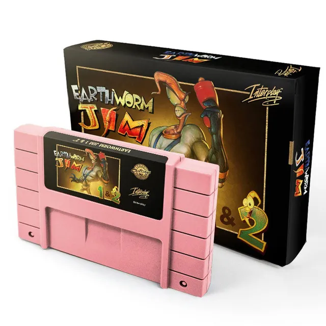 iam8bit-legacy-earthworm-jim-1-2-snes-modul-25th-anniversary image 1