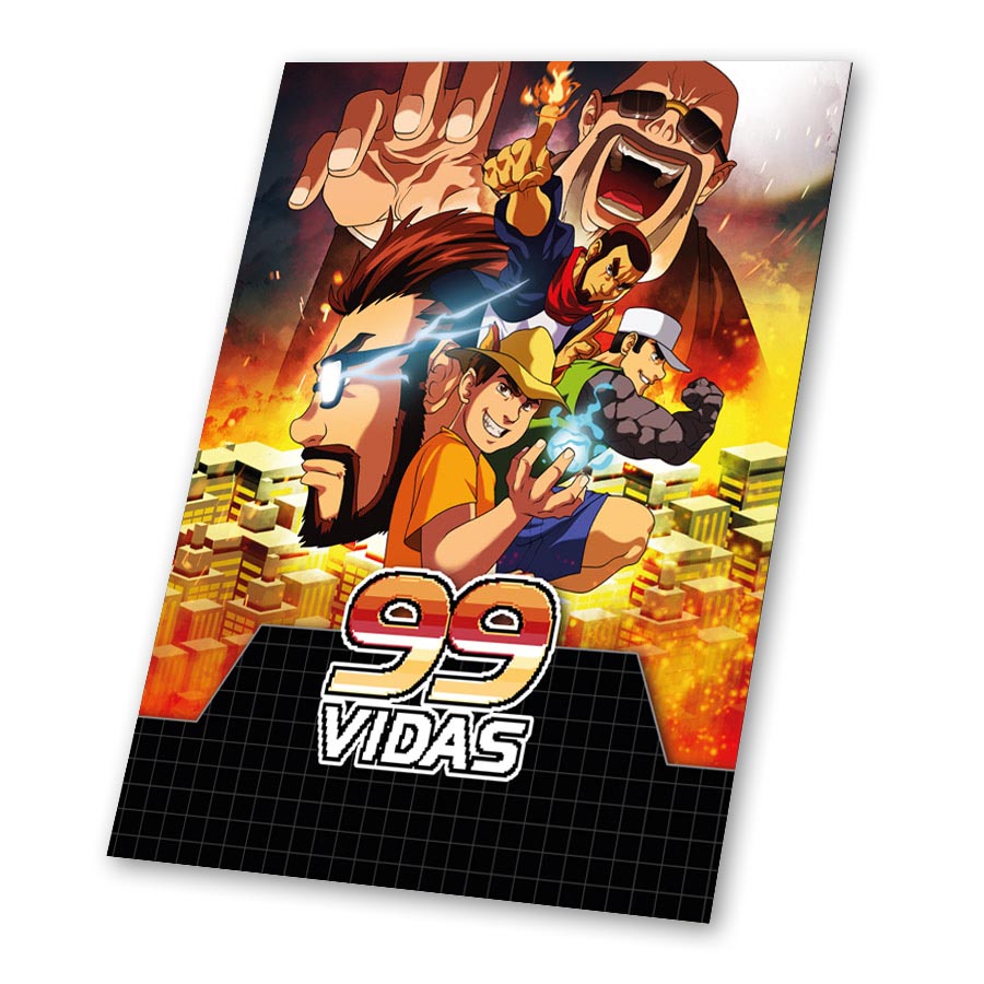 strictly-limited-art-card-99vidas-alu-druck-beat-em-up-14x17 image 2