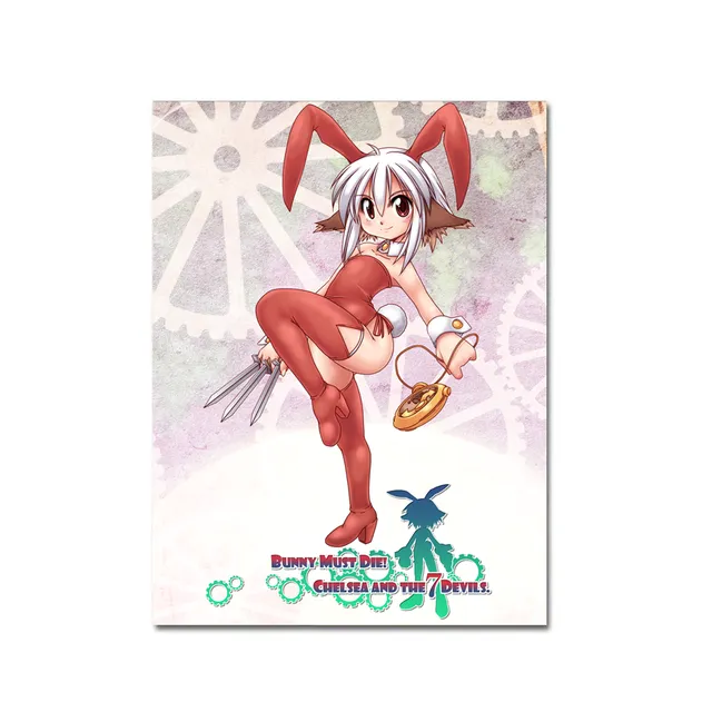 bunny-must-die-art-card-alu-print-14x17-cm-sammler image 1