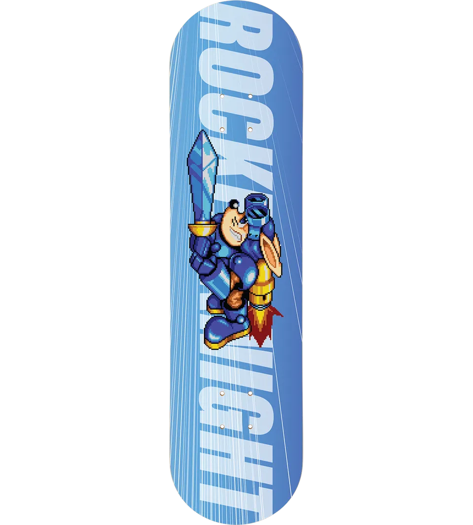 limited-run-rocket-knight-sparkster-skate-deck-skateboard image 1