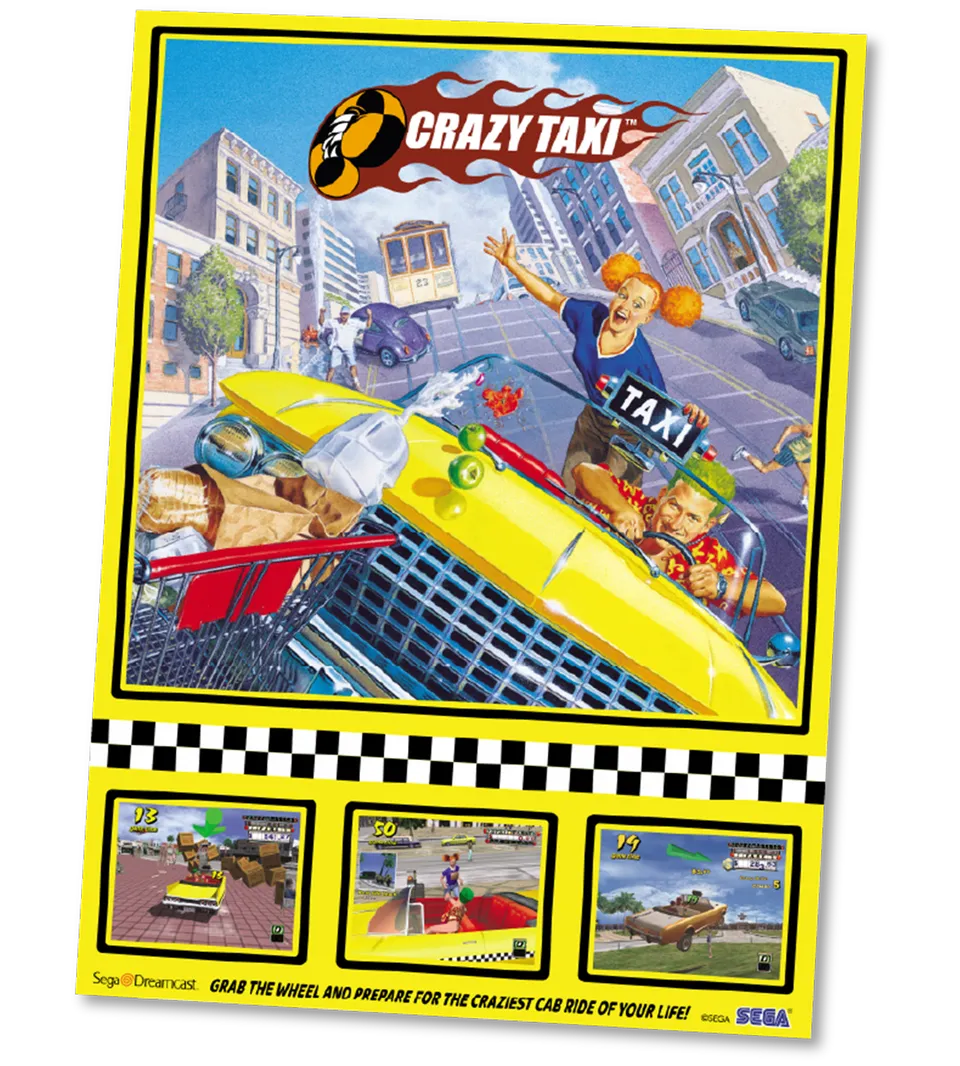 limited-run-games-crazy-taxi-poster-gaming-wandposter-retro image 1