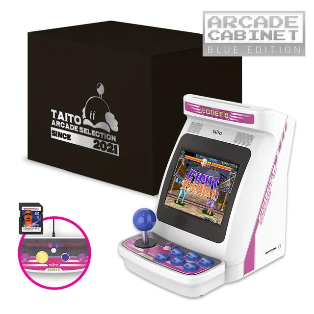 taito-egret-ii-mini-arcade-cabinet-blue-edition-konsole-50-spiele image 1