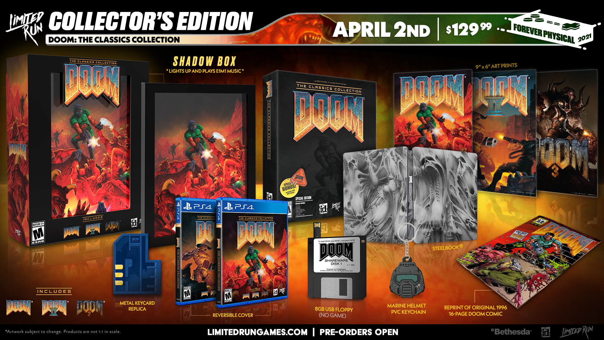 limited-run-395-doom-classics-collection-ps4-shooter-collectors image 2