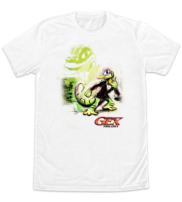 limited-run-games-gex-trilogy-shirt-t-shirt-gecko-fan-shirt image 1