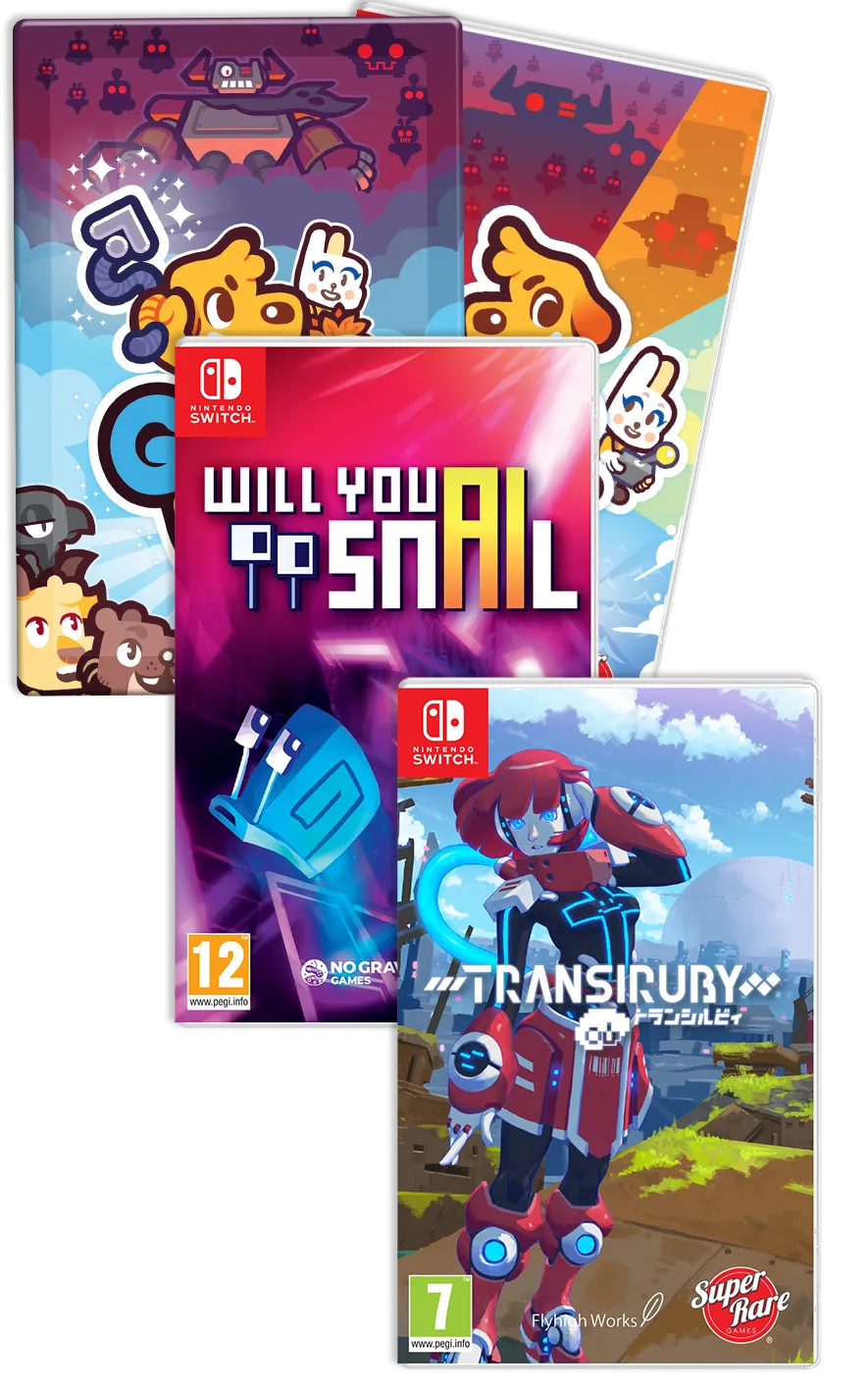 super-rare-games-pb-23-grapple-dog-snail-transiruby-switch-bundle image 1