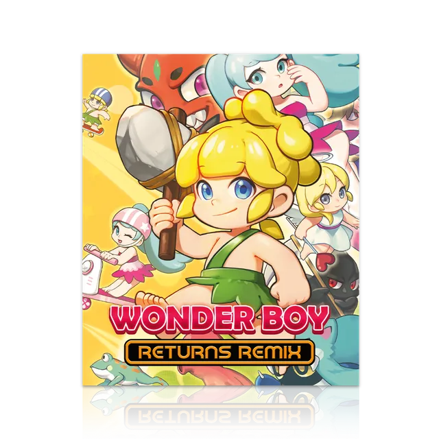 strictly-limited-art-card-wonder-boy-returns-remix-alu-druck-14x17 image 1