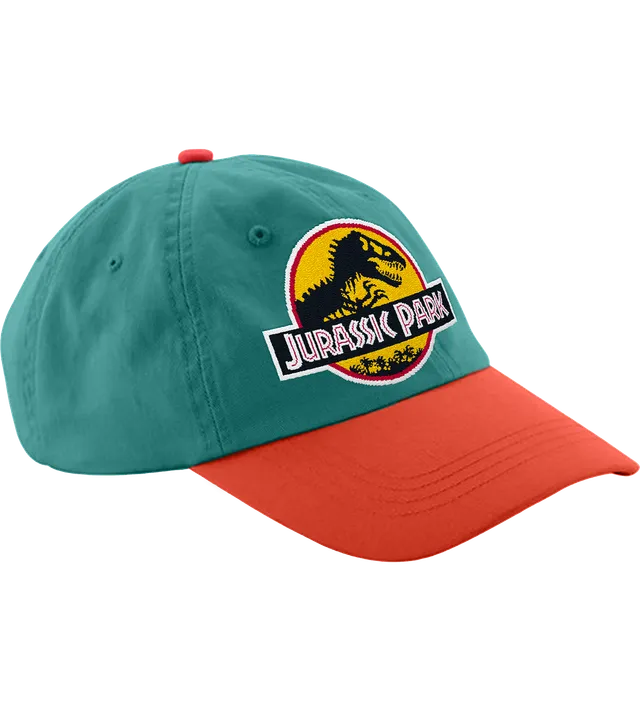 limited-run-games-jurassic-park-dad-hat-cap-teal-orange image 1