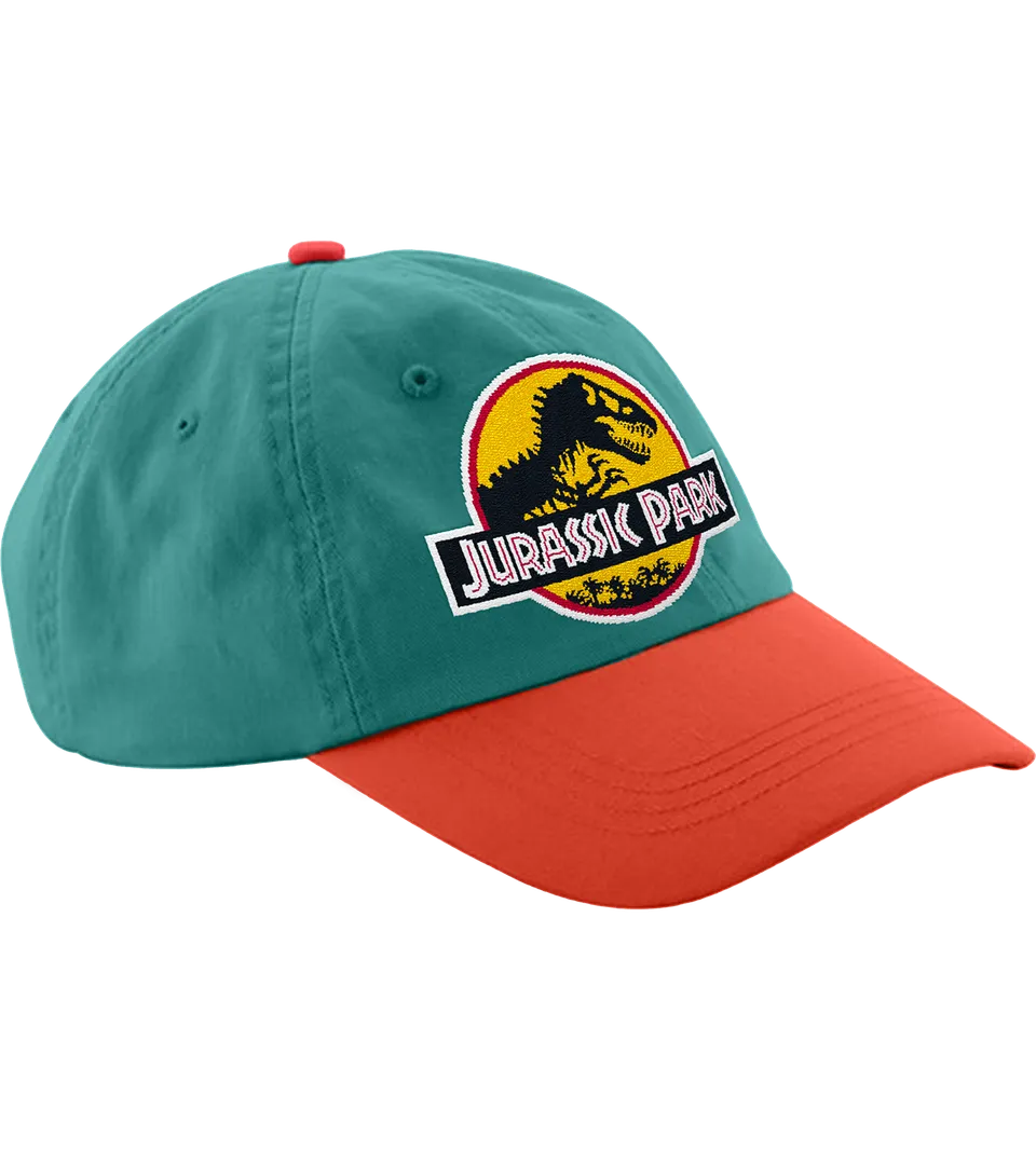 limited-run-games-jurassic-park-dad-hat-cap-teal-orange image 1