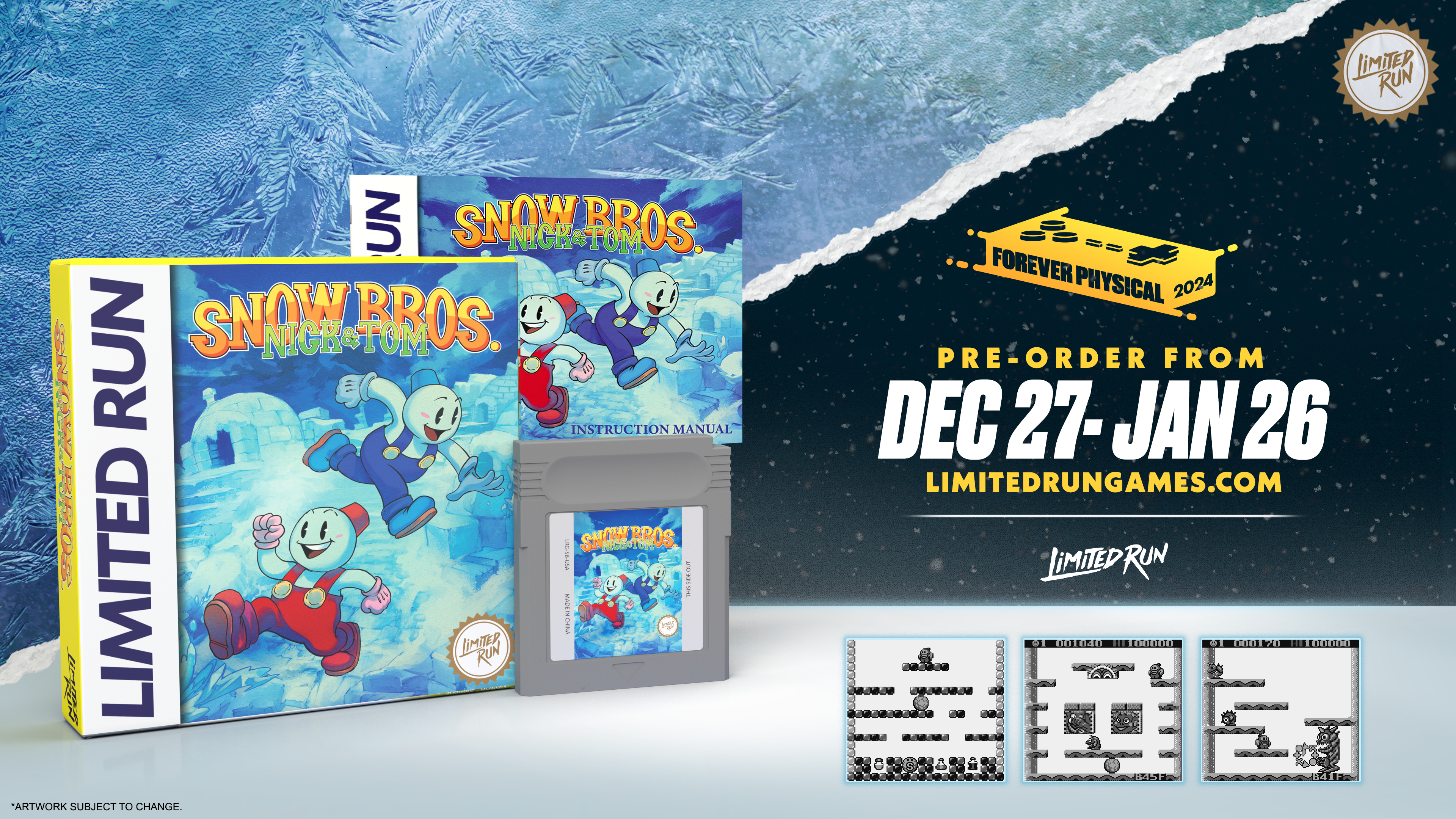 limited-run-snow-bros-nick-tom-game-boy-spiel-modul image 2
