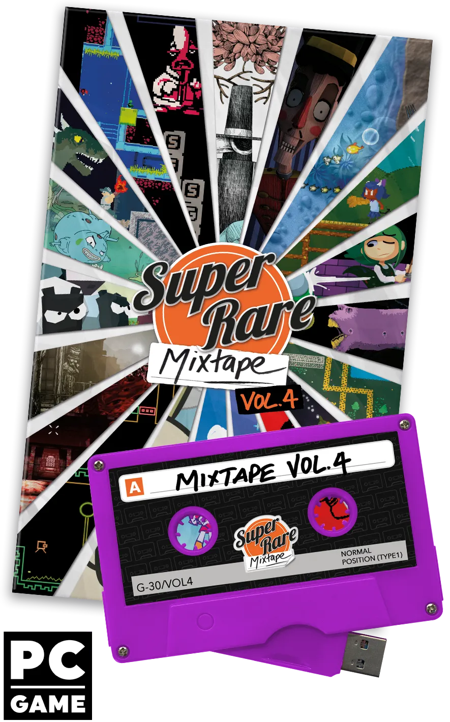 super-rare-games-mixtape-volume-4-usb-spielesammlung-30-spiele-box image 1