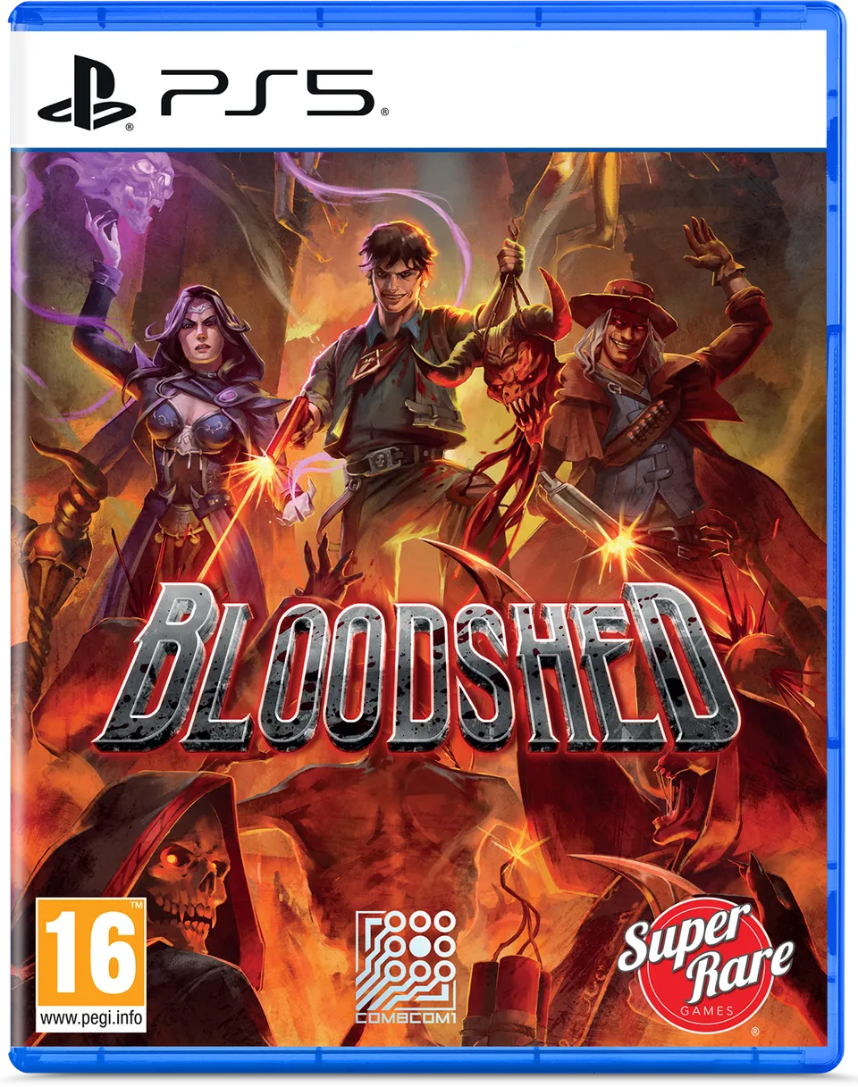 super-rare-games-bloodshed-ps5-28-spiel-roguelite-disc-slipcover image 1