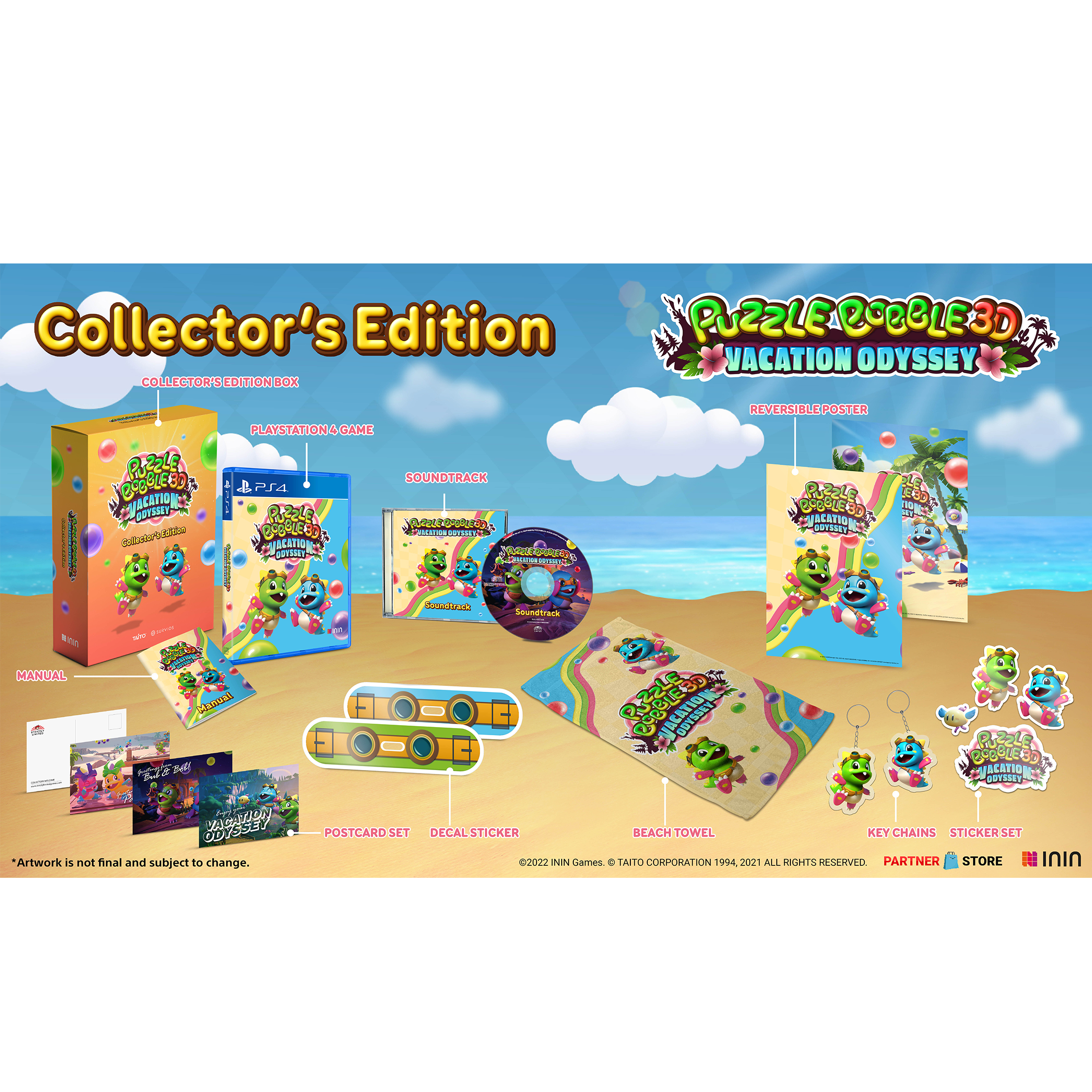 inin-puzzle-bobble-3d-ps4-spiel-collector-s-edition-pl-sch-bundle image 2