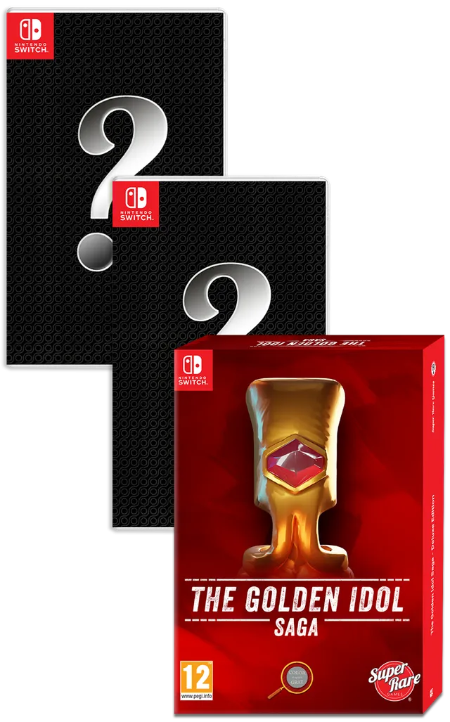 super-rare-games-pb-49-the-golden-idol-saga-switch-spiel-deluxe-bundle image 1