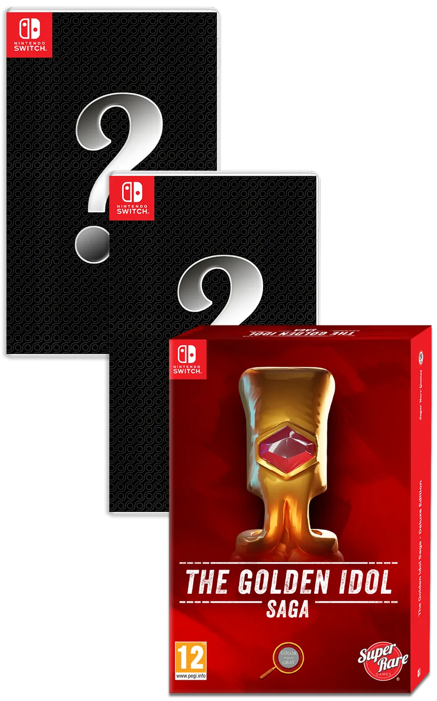super-rare-games-pb-49-the-golden-idol-saga-switch-spiel-deluxe-bundle image 1