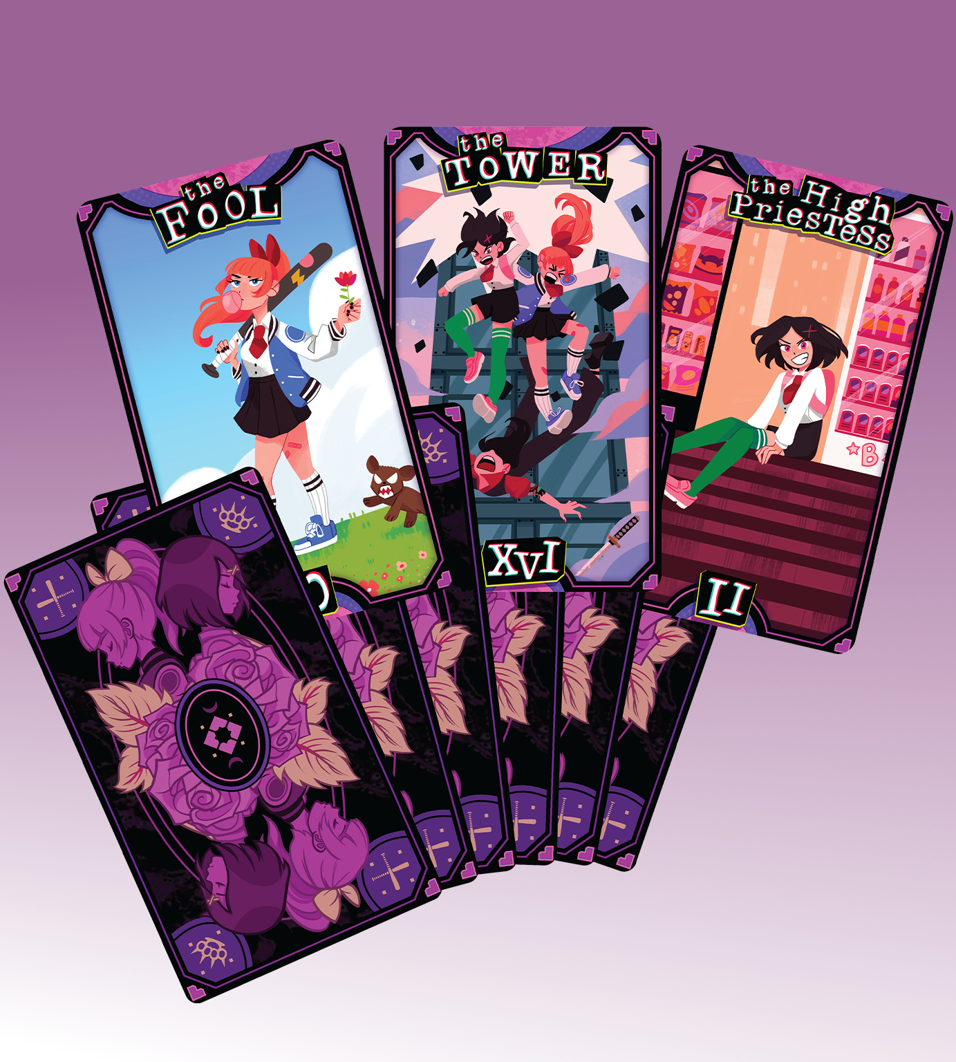 limited-run-games-river-city-girls-2-tarotkarten-deck-78-karten image 2
