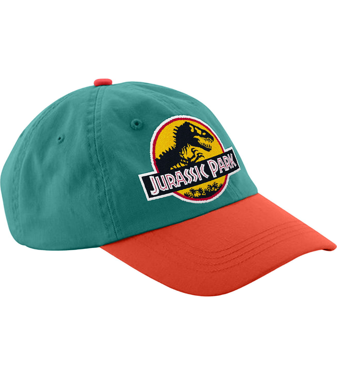 limited-run-games-jurassic-park-dad-hat-cap-teal-orange image 1