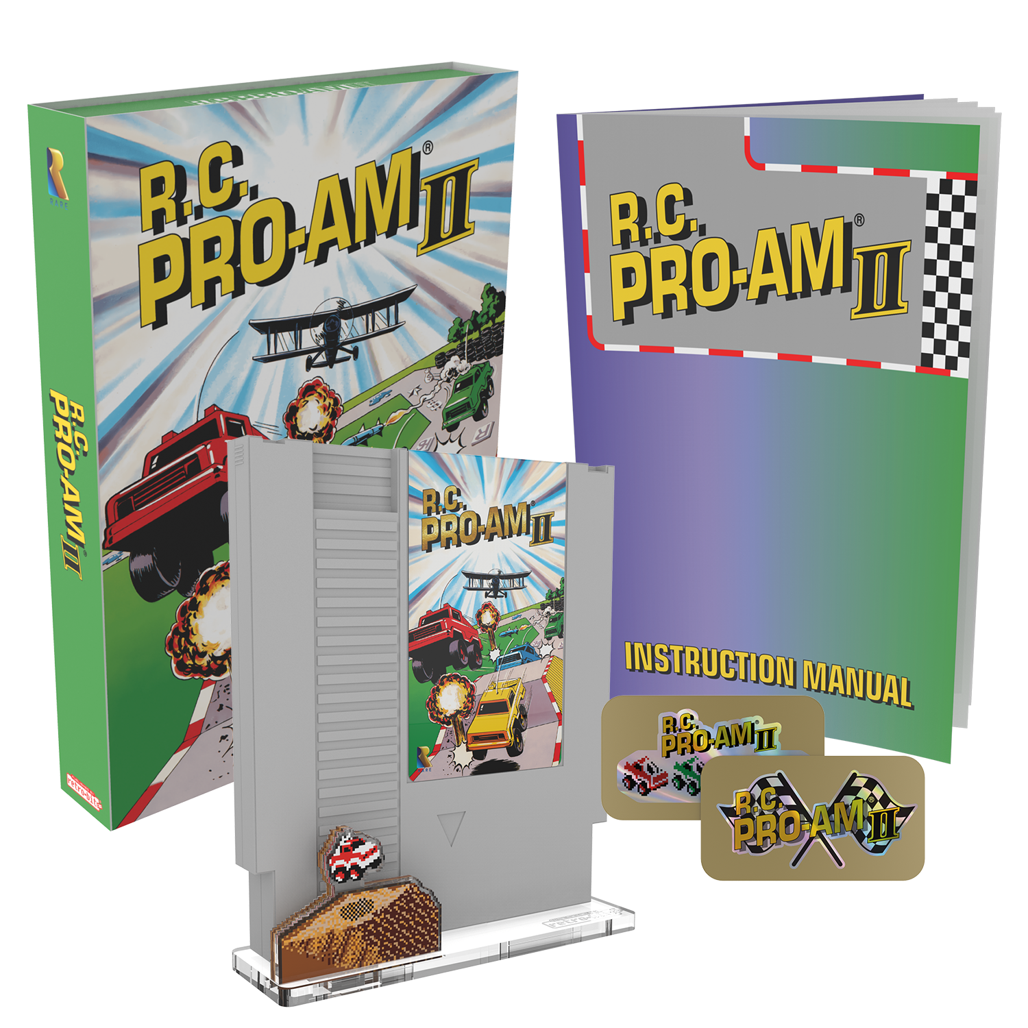 r-c-pro-am-ii-nes-retro-cartridge-spiel-pal-raceway-box image 1