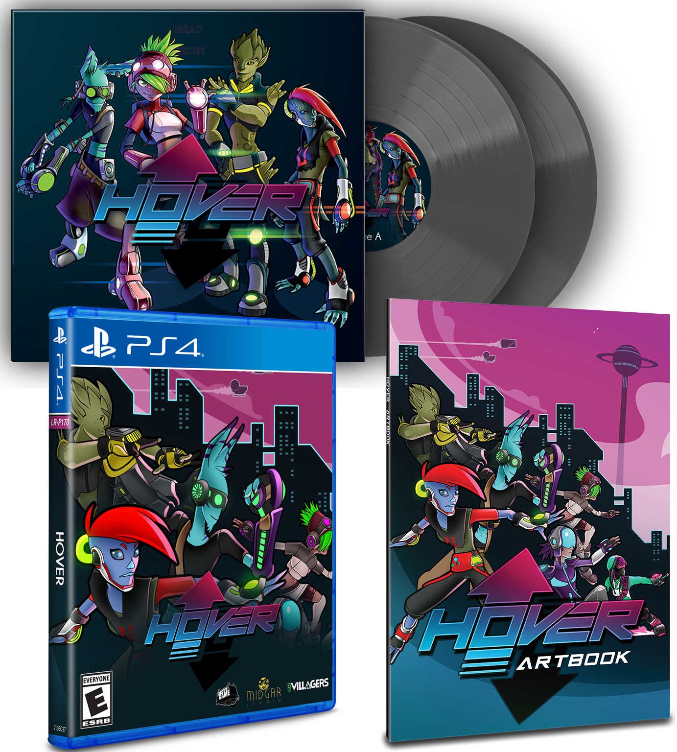 limited-run-283-hover-bundle-ps4-spiel-mit-vinyl-artbook image 1