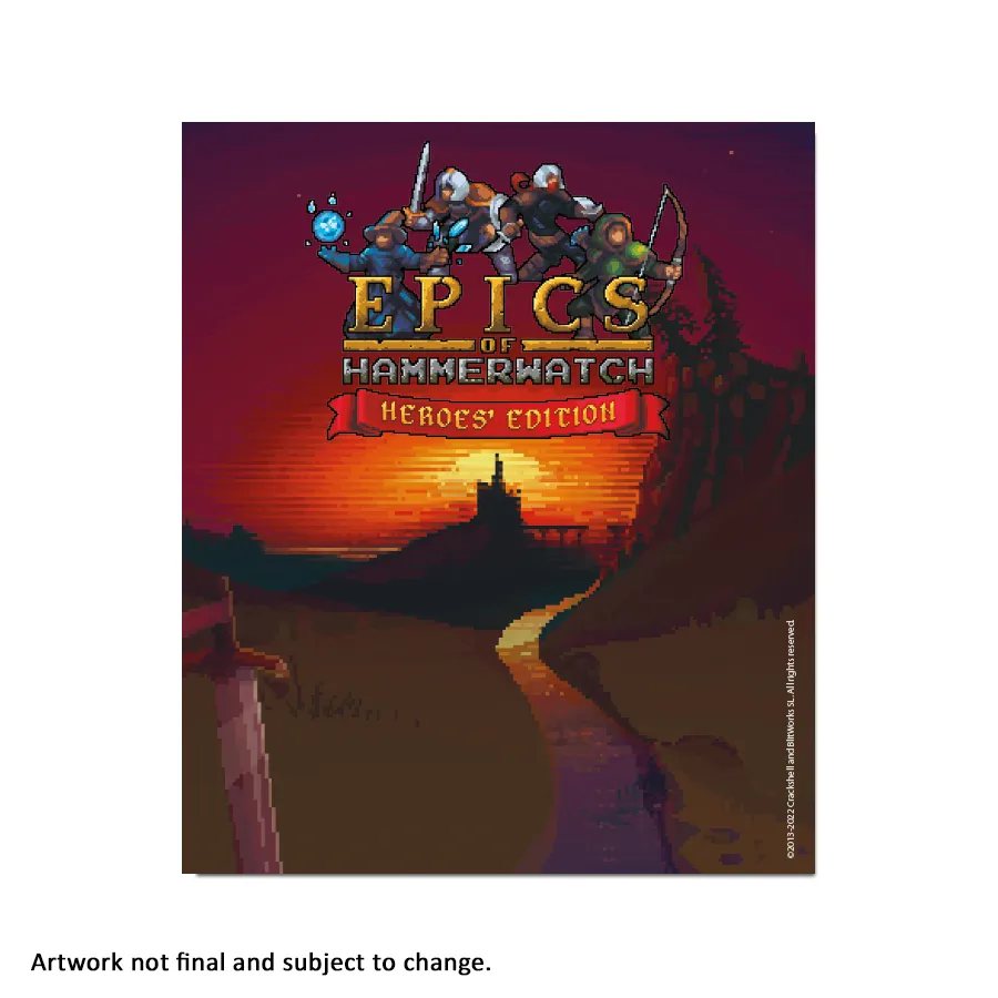 epics-of-hammerwatch-art-card-alu-druck-14x17-cm-roguelite image 1