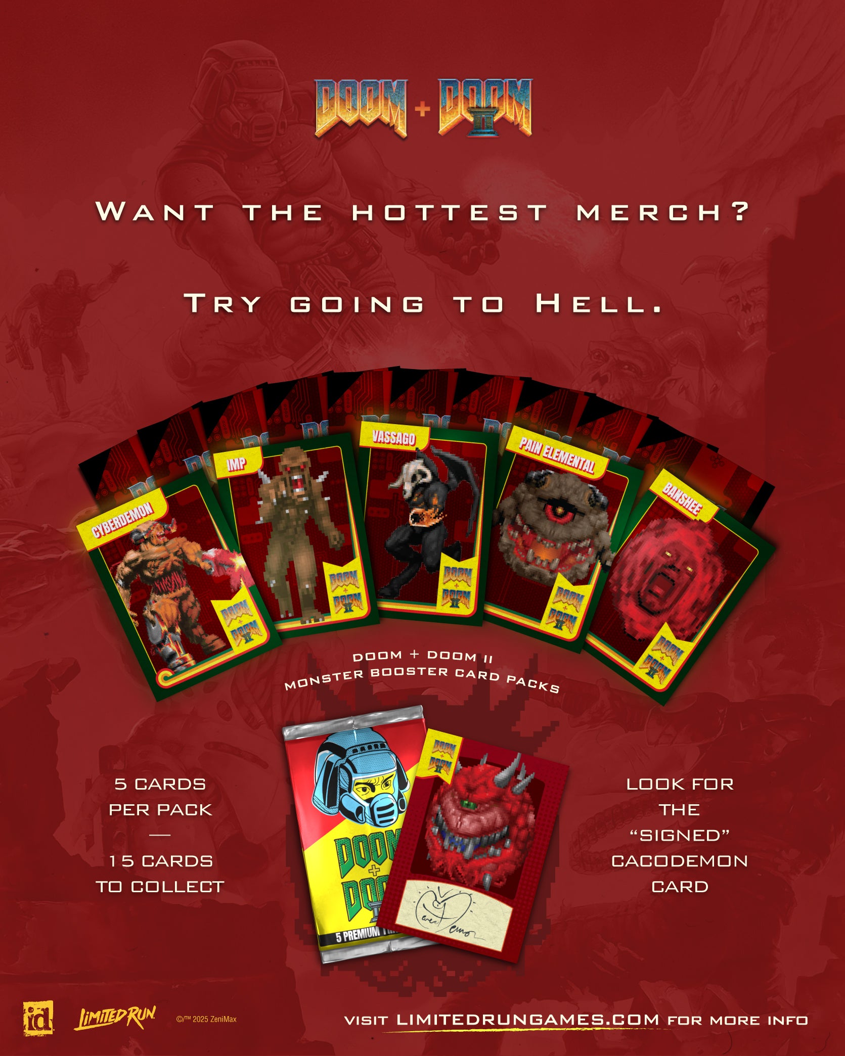 limited-run-doom-doom-ii-monster-booster-sammelkarten-pack image 2