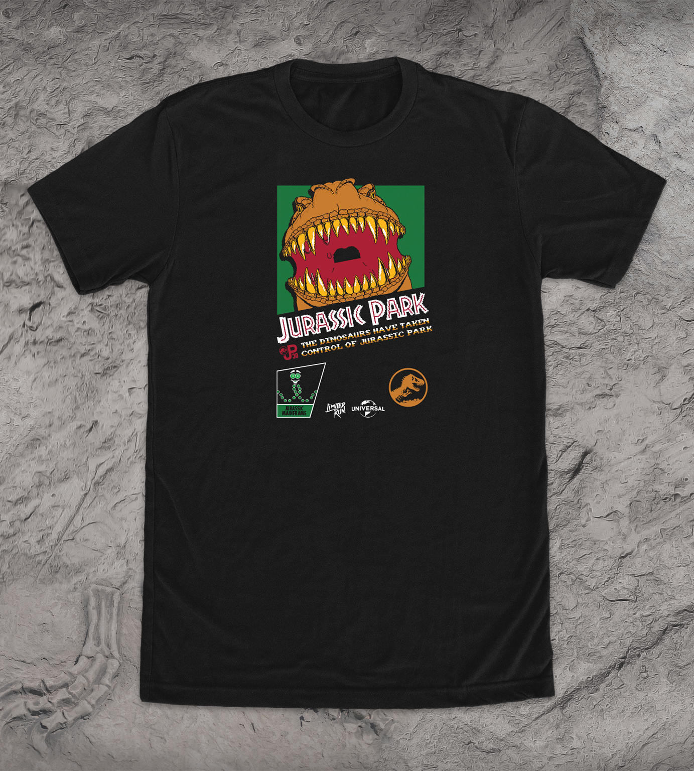 jurassic-park-8-bit-t-rex-t-shirt-schwarz-gr-e-l image 2