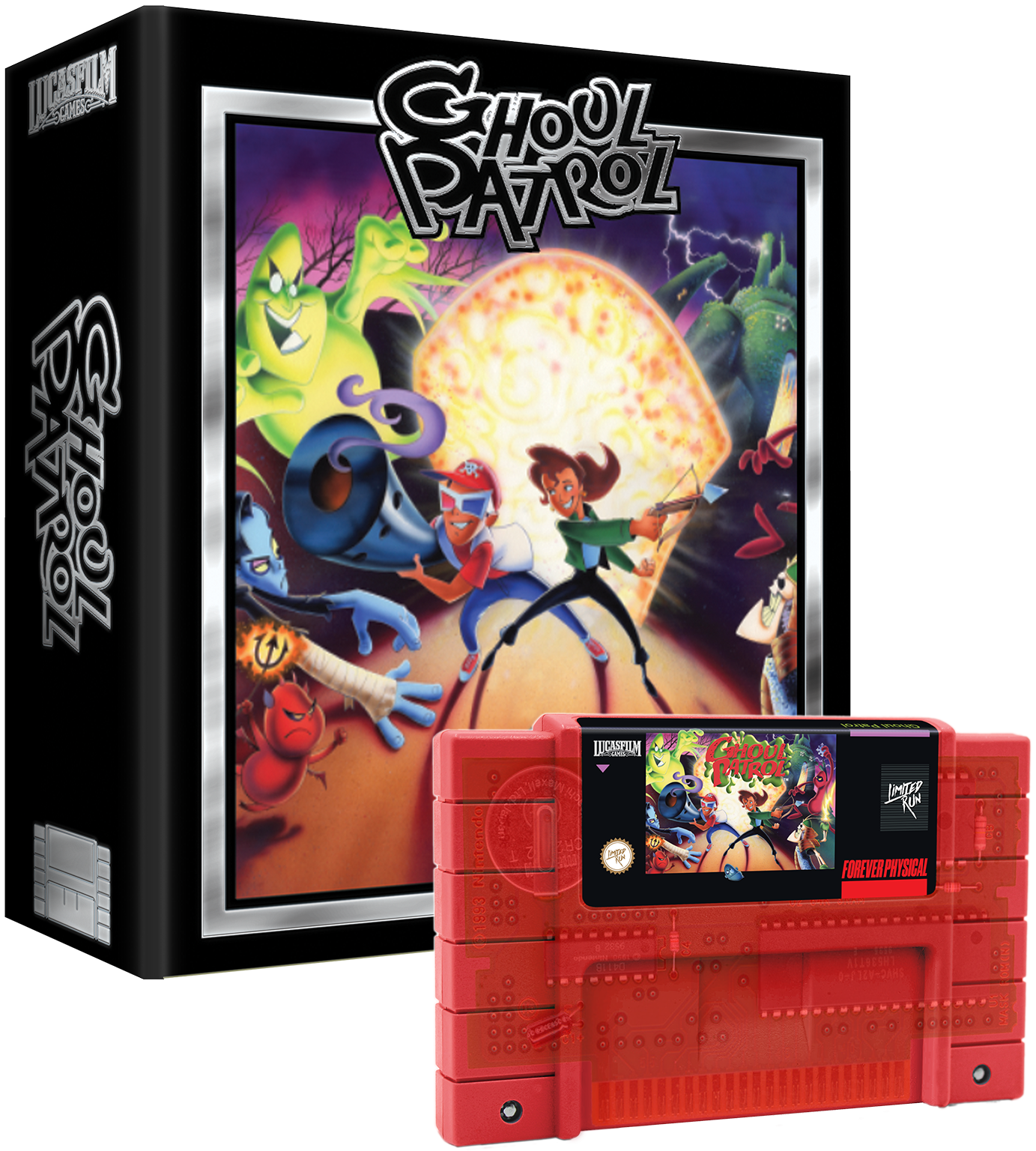 limited-run-games-ghoul-patrol-snes-modul-premium-transparent-rot image 1