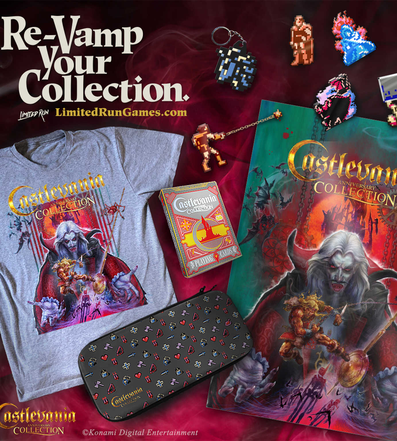 limited-run-games-castlevania-anniversary-collection-emaille-pin-set-4-pins image 2