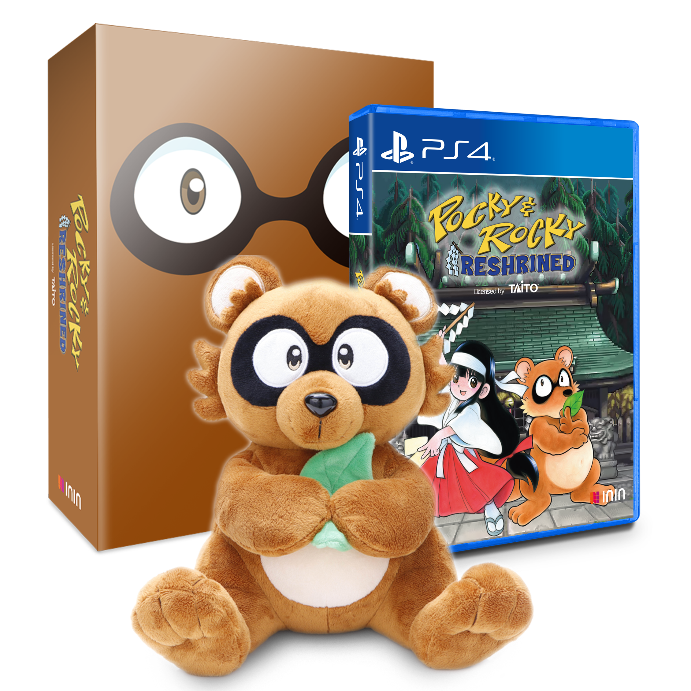 pocky-rocky-reshrined-collector-s-edition-ps4-spiel-plushie-bundle-koop image 1