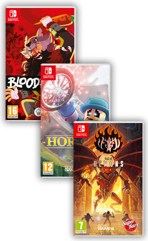 super-rare-games-pb-18-bloodroots-horace-book-of-demons-switch-bundle image 1