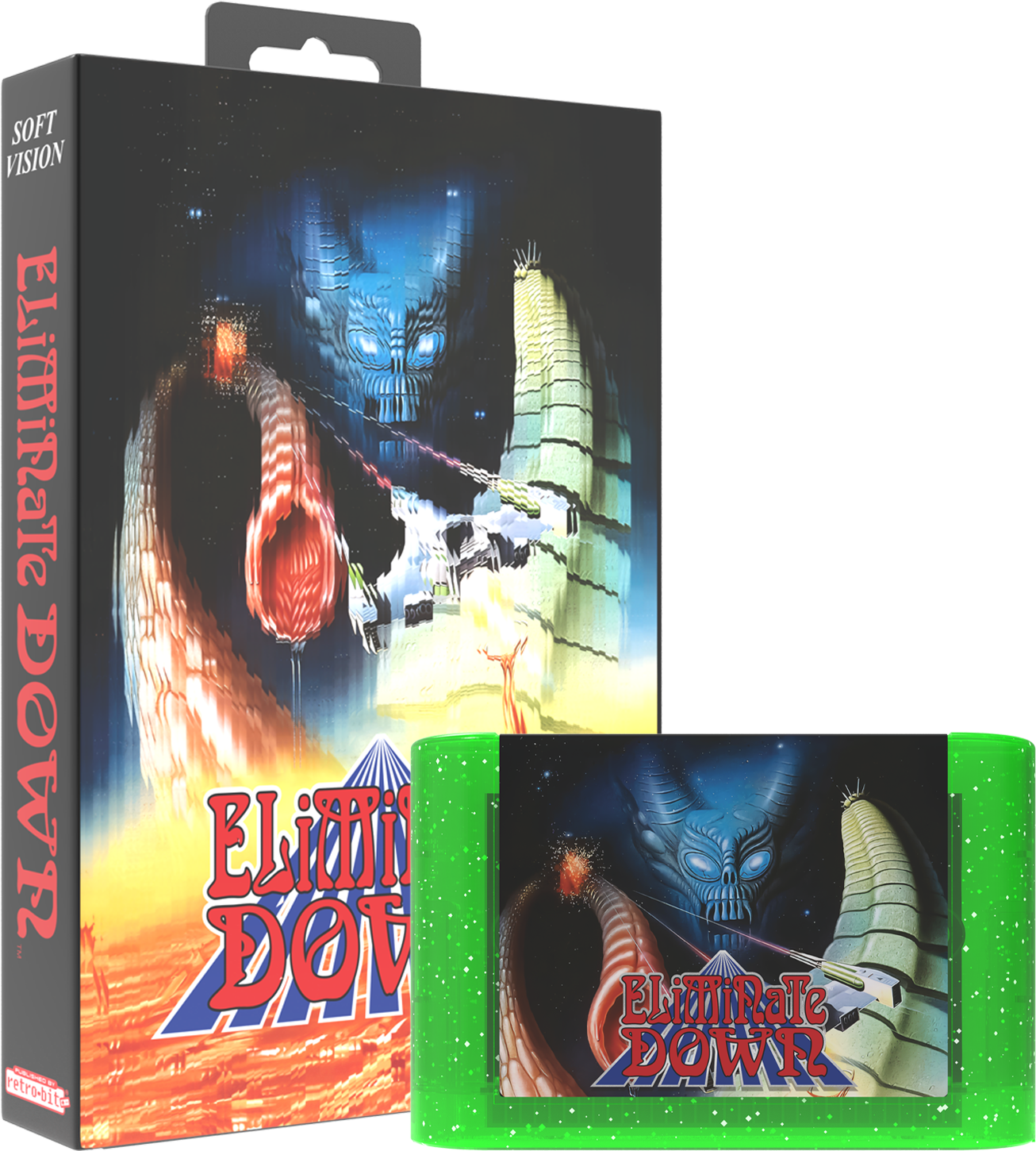 limited-run-eliminate-down-genesis-modul-collector-s-cartridge image 1