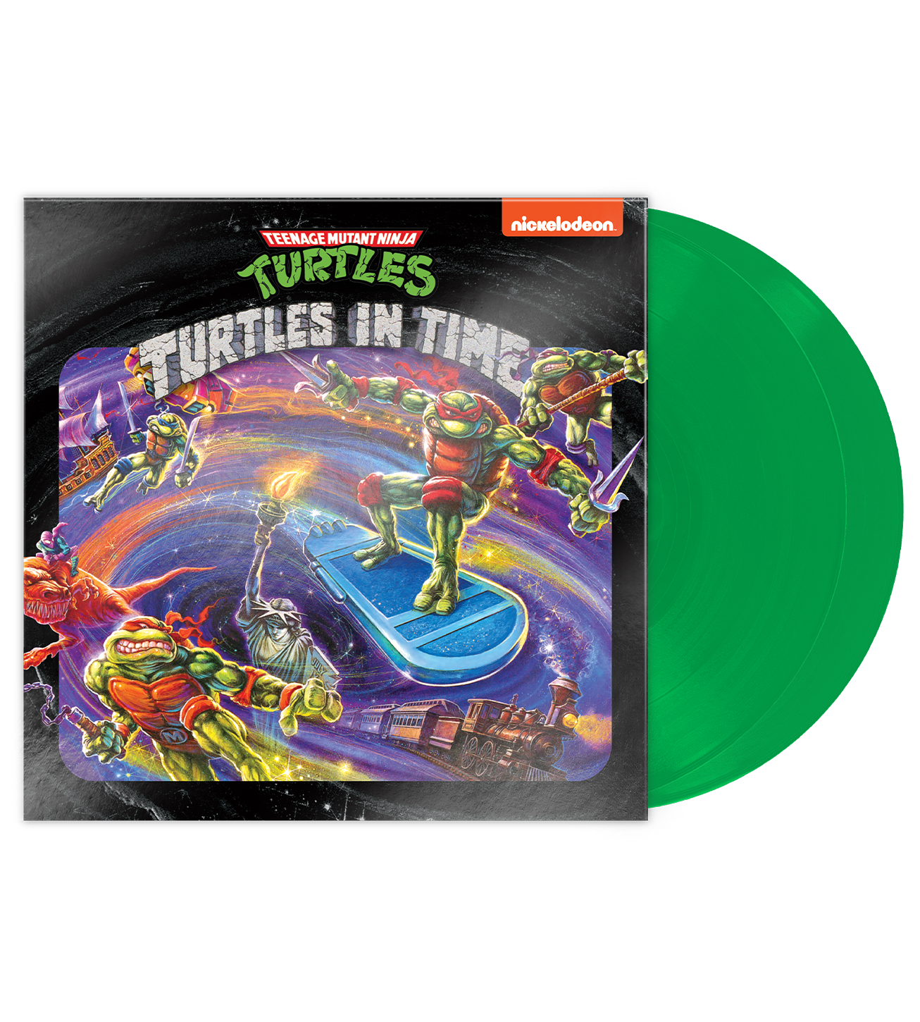 limited-run-tmnt-turtles-in-time-vinyl-soundtrack-green-ooze image 2