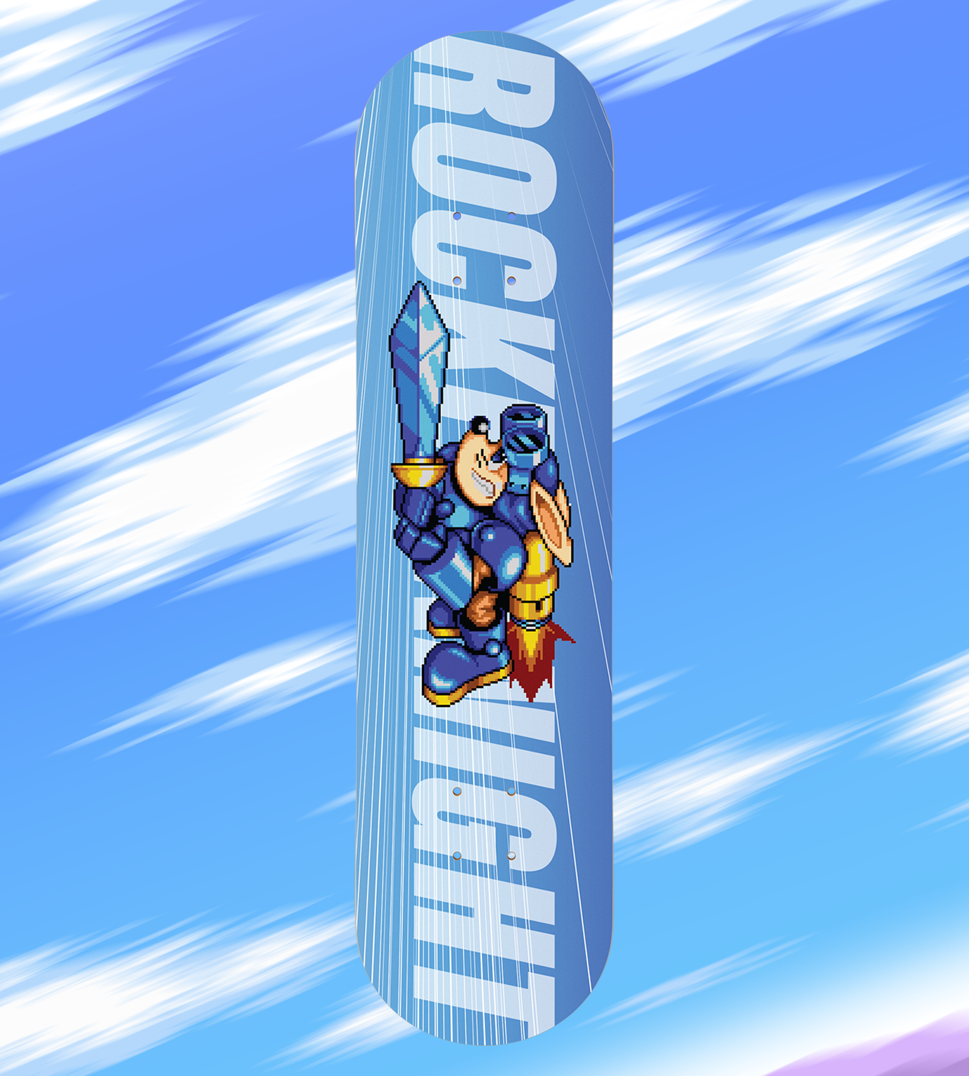 limited-run-rocket-knight-sparkster-skate-deck-skateboard image 2