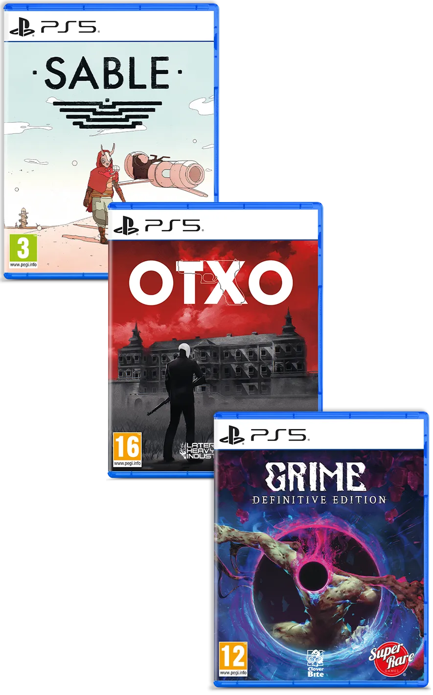 super-rare-games-ps5-bundle-sable-otxo-grime-3-spiele image 1