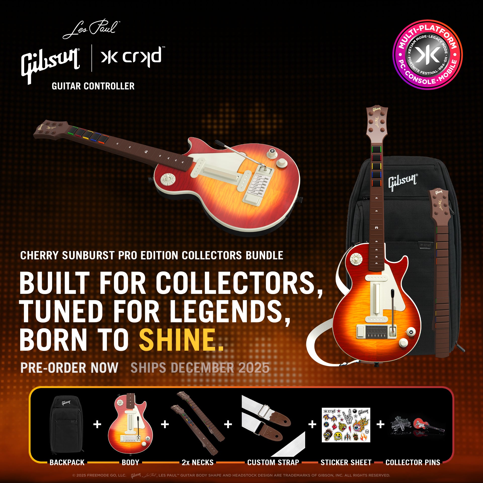 crkd-gibson-les-paul-cherry-gitarrencontroller-pro-bundle image 3