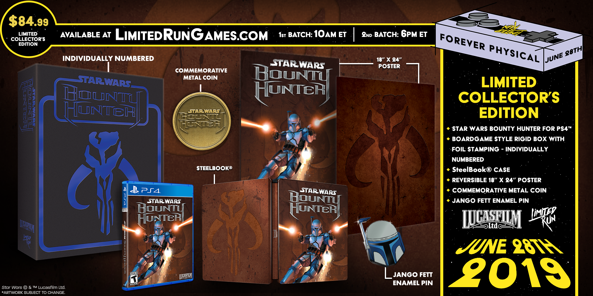limited-run-273-star-wars-bounty-hunter-ps4-premium-edition-steelbook image 2