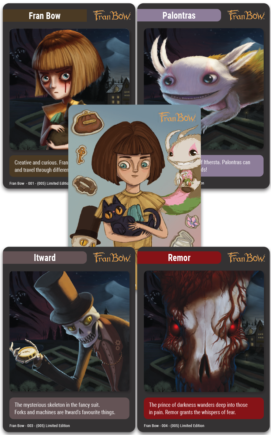super-rare-games-tc-105-fran-bow-trading-cards-booster-3er image 1
