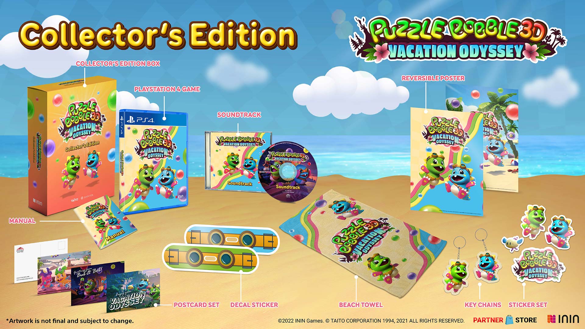 puzzle-bobble-3d-vacation-odyssey-ps4-spiel-collector-s-plush-bundle image 2