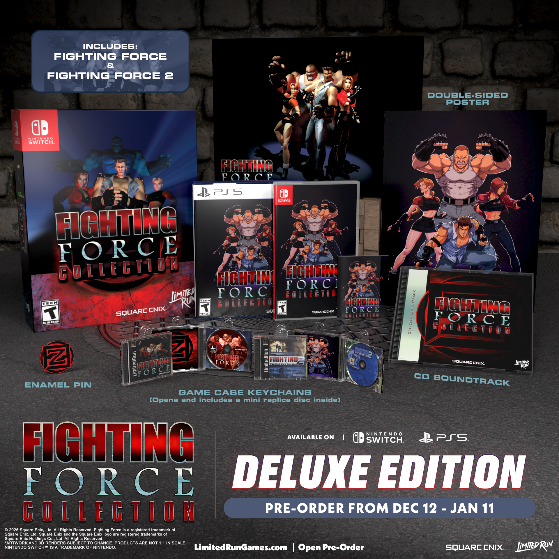 limited-run-fighting-force-collection-switch-ps5-deluxe-edition-beat-em-up image 2