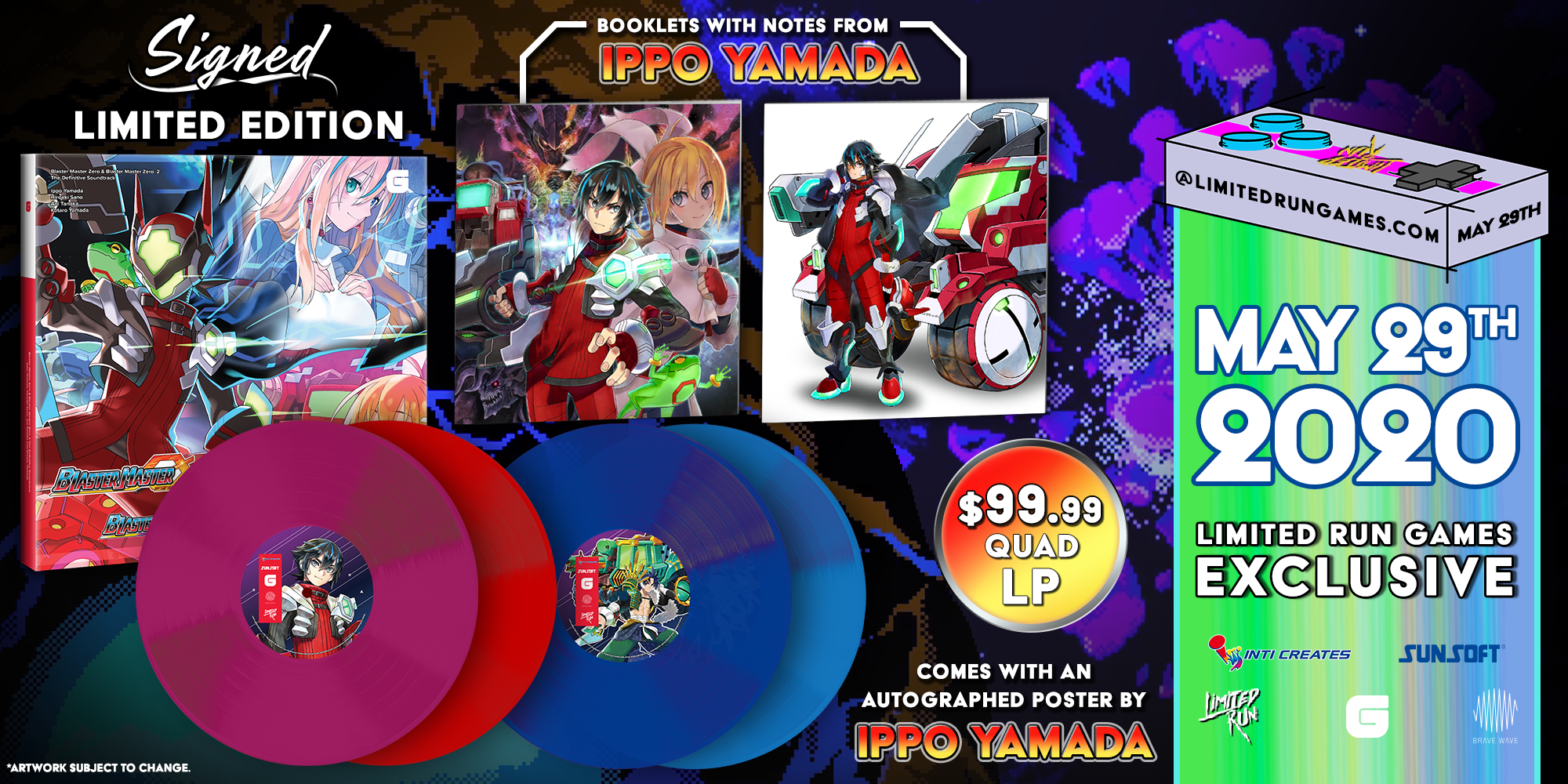 limited-run-blaster-master-zero-1-2-4lp-vinyl-soundtrack-deluxe-set-signiert image 4