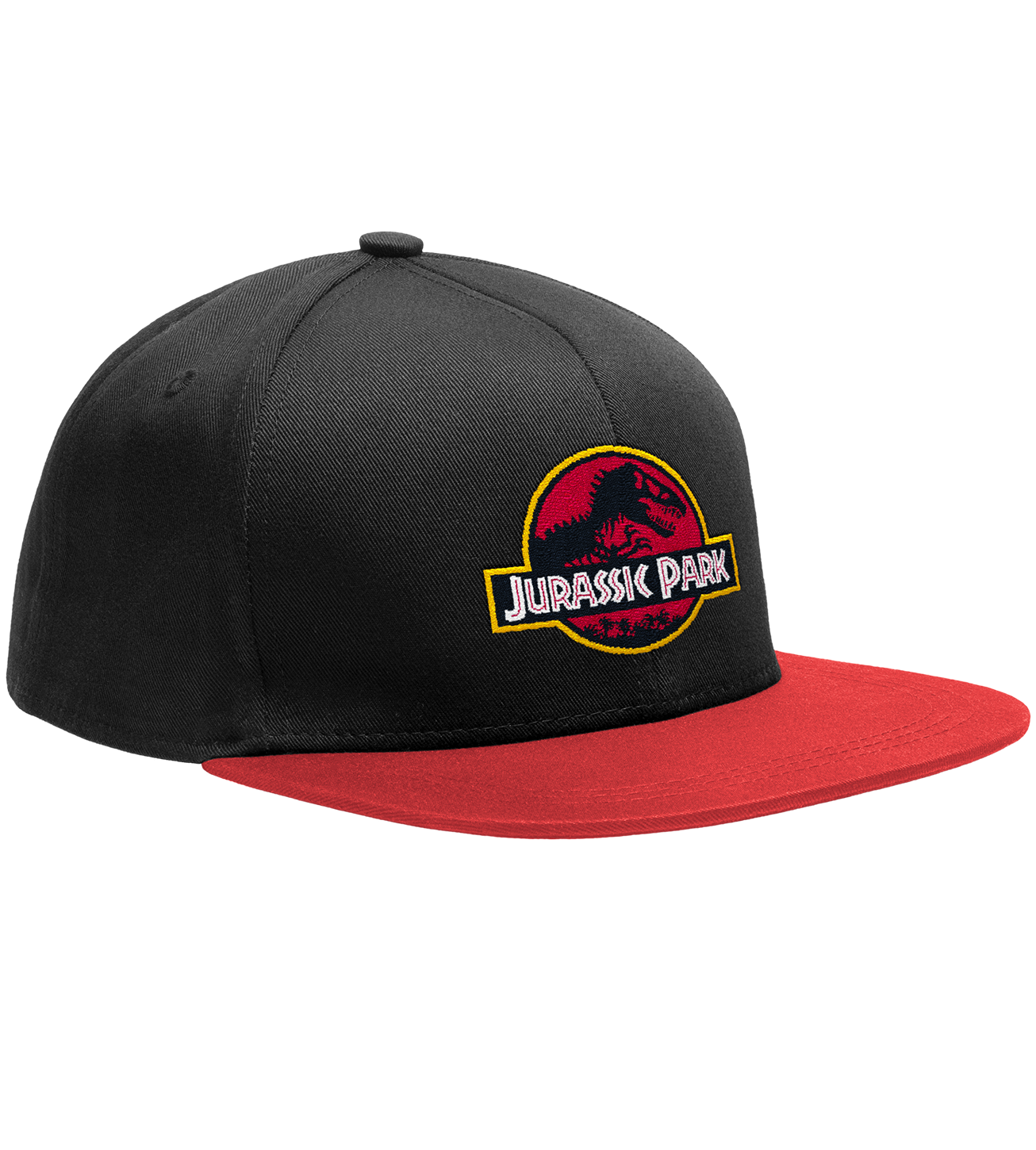 limited-run-jurassic-park-snapback-cap-m-tze-rot-schwarz image 1