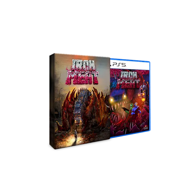 strictly-limited-iron-meat-ps5-spiel-metal-edition-run-and-gun image 1