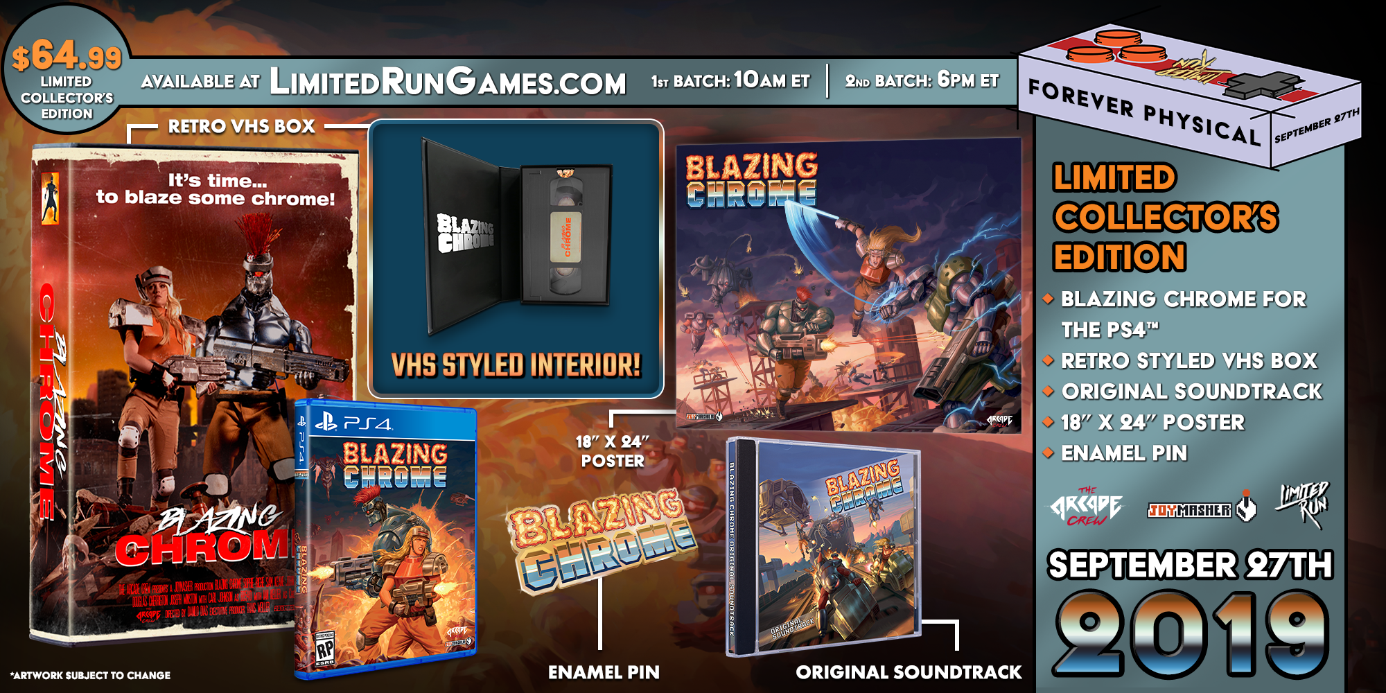 limited-run-296-blazing-chrome-vhs-edition-ps4-spiel-sammlerbox image 2