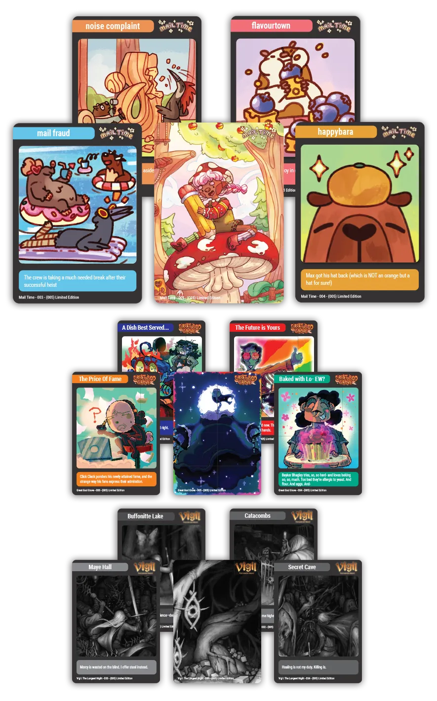 super-rare-games-mtc-42-trading-card-bundle-vigil-grove-mail-time image 1