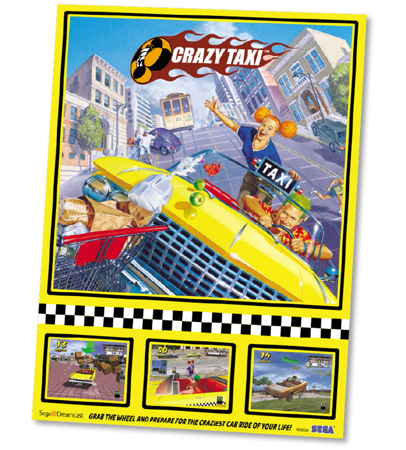 limited-run-games-crazy-taxi-poster-gaming-wandposter-retro image 1