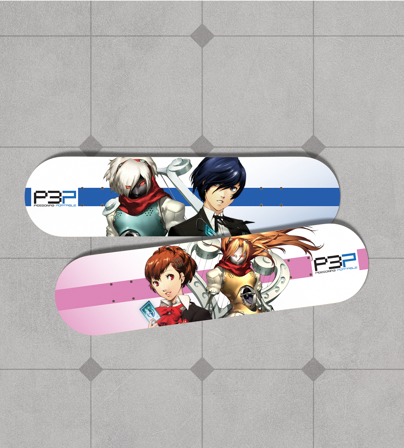 limited-run-persona-3-portable-skateboard-deck-male-protagonist image 2