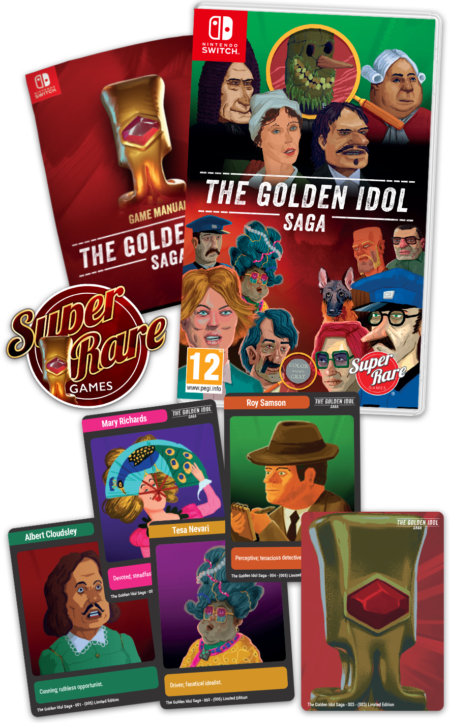 super-rare-games-pb-49-golden-idol-saga-switch-spiel-bundle-limitiert image 2