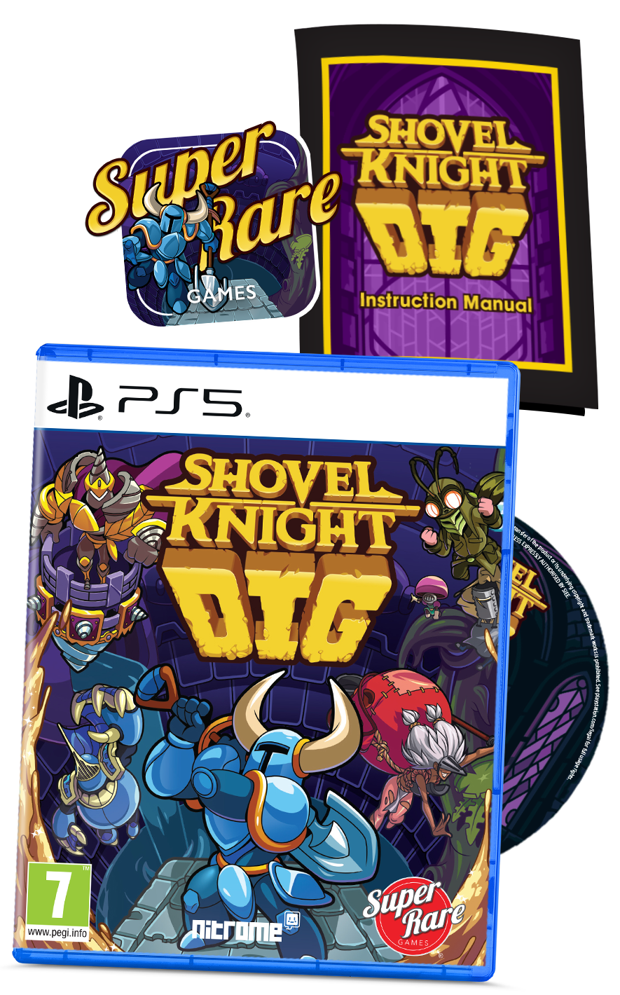super-rare-games-shovel-knight-dig-ps5-21-spiel-disc-slipcover image 3