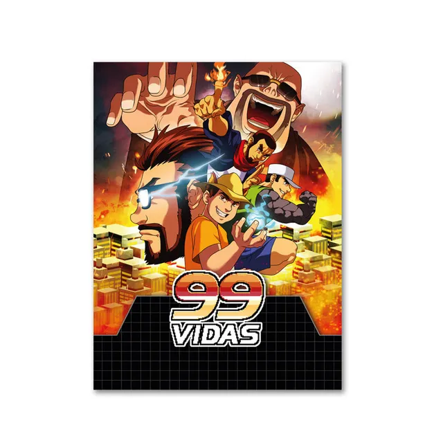 strictly-limited-art-card-99vidas-alu-druck-beat-em-up-14x17 image 1
