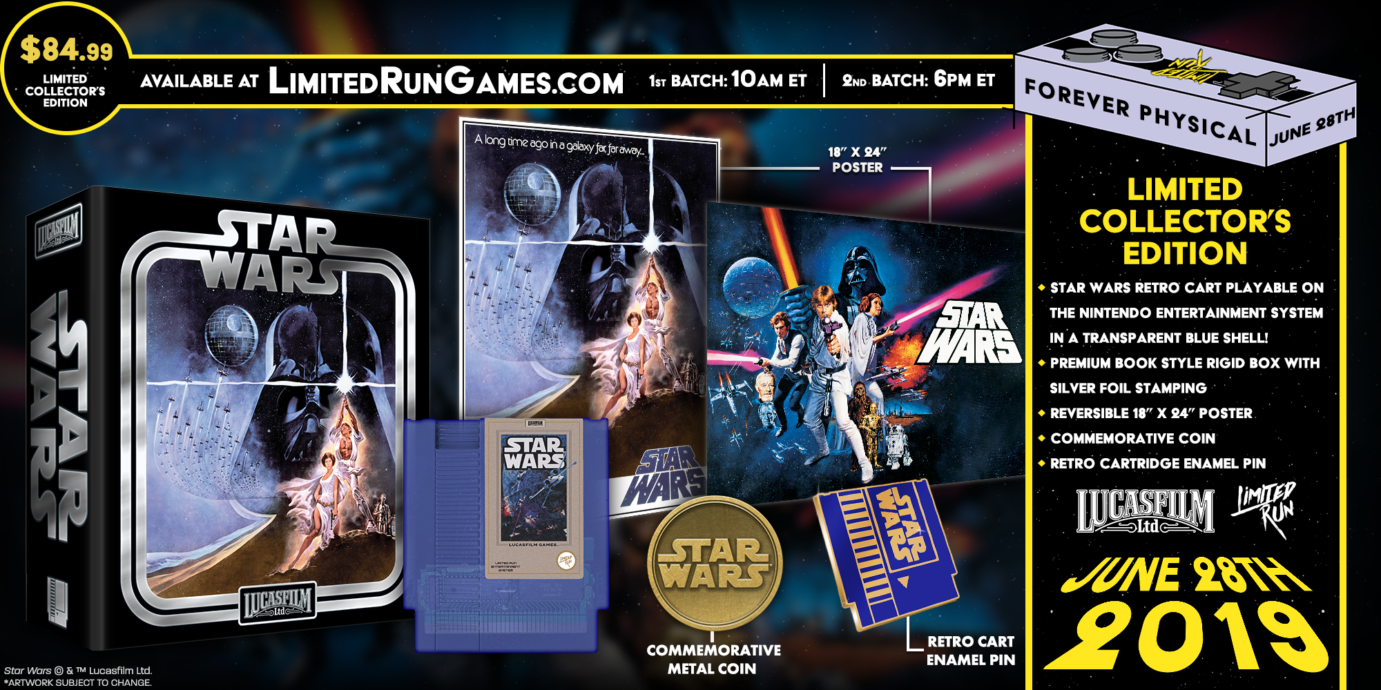 limited-run-star-wars-nes-premium-edition-spiel-blaue-cartridge image 2