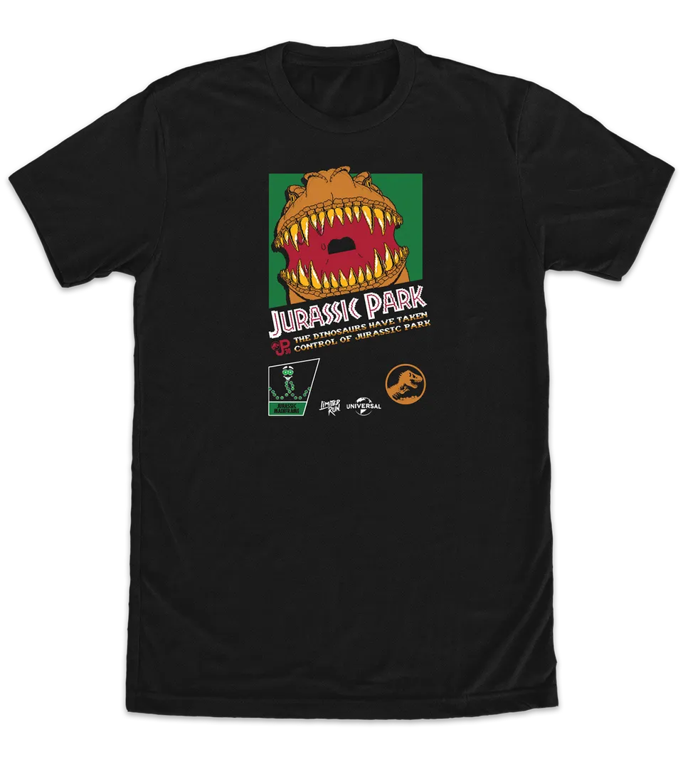 jurassic-park-8-bit-t-rex-t-shirt-schwarz-gr-e-l image 1
